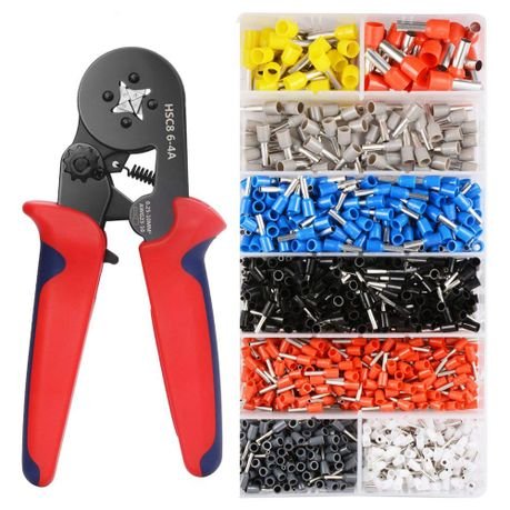 1200 Piece Insulated Uninsulated Wire End Ferrules with Crimper Plier Set
