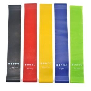 Resistance Band with Loop 5 Strength Set