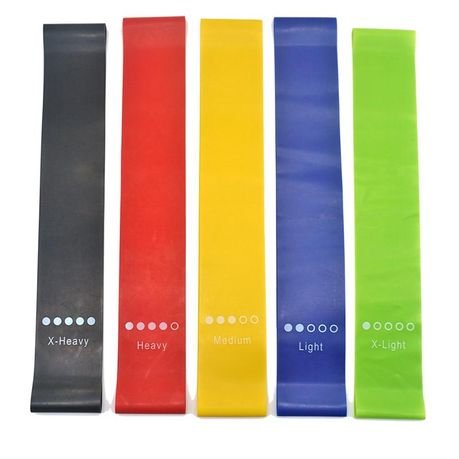 Resistance Band with Loop 5 Strength Set