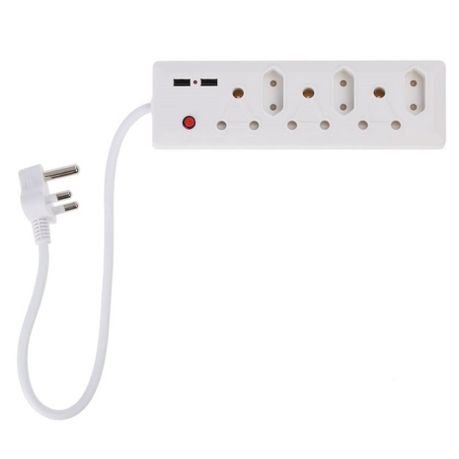 6 Way Multi - Plug with 2 USB's