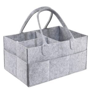 Portable Baby Diaper Caddy Organizer - Light Gray