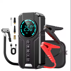 Portable 2-in-1 Car Tyre Inflator & Jump Starter - Digital Air Compressor