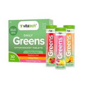 Vitatech Greens Effervescent Variety Pack 30's