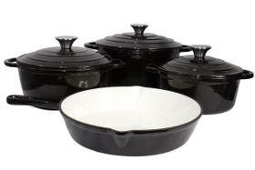 Dutch Pot Cookware Set Cast Iron - 7 Piece