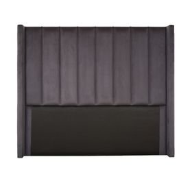 ZOEY - Velvet Paneled - Wingback Headboard - No Piping