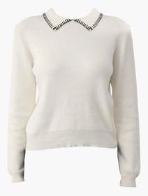 TRENDYOL Contrast Stitch Collar Knit Jersey