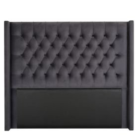 Zuri Wing-Back Diamond Pleated Headboard