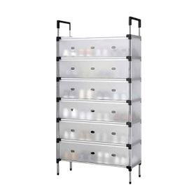Stainless Steel Shoe Organizer - 7-Shelf, Sturdy & Durable Free Standing