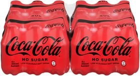 Coca-Cola No Sugar Bottles 300ml 4x6 Case
