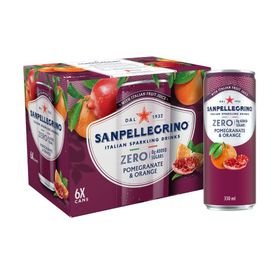 Sanpellegrino Zero | Pomegranate & Orange Italian Sparkling Drink 6 x 330ml