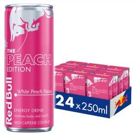 Red Bull Energy Drink The Peach Edition 250ml Case (6 x 4 Pack)