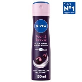 NIVEA Pearl & Beauty Black Pearl Anti-perspirant Deodorant Spray, 150ml