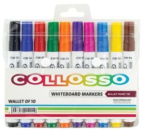 Collosso Whiteboard Markers Bullet Point - Wallet 10