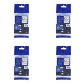 FTG TZ-231 Brother Label Tape Cartridge-Laminated Black On White-Pack Of 4