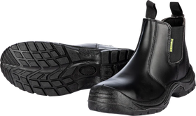 Chelsea Safety Boots with Steel Toe Cap - Black