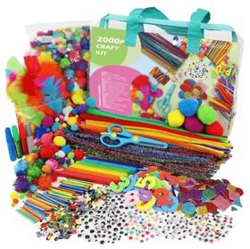2000+Pcs Children's Craft Set Arts & Crafts Supplies Kits DIY Craft Case