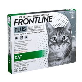 Frontline Plus Cats, Pack of 3-Waterproof Spot-On, Fast Acting,Long Lasting