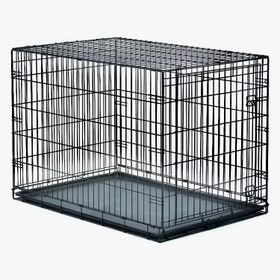 Heavy Duty Metal Pet Cage Removable Tray & Double Door - Foldable Enclosure