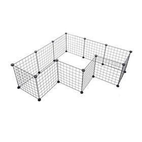 12 Pack Foldable DIY Pet Playpen with Gate Iron Run Fence Puppy House 47cm