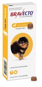 Bravecto Chewable Tick & Flea Tablet for Dogs - 2-4.5kg (1 Chew)