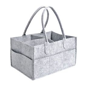 Foldable Baby Diaper Caddy Storage Holder - Grey