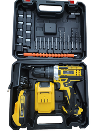 Rechargeable Lithium-Ion Hammer Drill and Screwdriver Set 21V