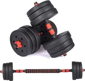 Plastic Cement Mixture Adjustable Dumbbell with Barbell