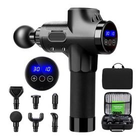 Professional 30 Speed Levels Muscle Massage Gun with 6 Heads
