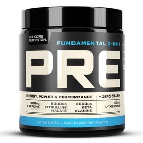Fundamental 3-in-1 Pre Workout - 60 scoops - Blue Raspberry