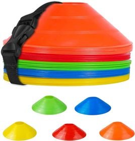 Ronex Training Marker Cone Set - 50 Pack with Carry Strap