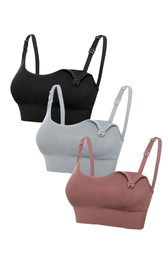 Seamless Maternity Nursing Bras - Set of 3 - M Daily Use