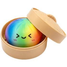 Rainbow Dumpling Squishies Stress Balls, Colorful Dumpling Fidget Toy