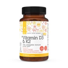 Vitamin D3 1000iu with K2 45mcg (MK7) Supplement Vegan 60 Tablets