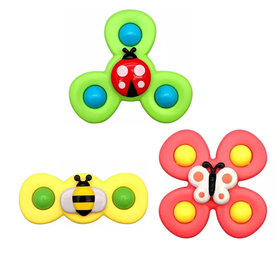 Suction Cup Spinner Toy For Babies & Toddlers - 3 Piece