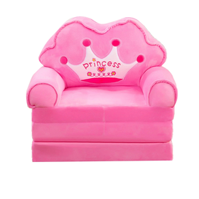 Premium 2-in-1 Foldable Kids Plush Sofa & Lounger Chair