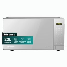 Hisense 20L 700W Digital Microwave Oven with 6 Preset Menus - Mirror Silver