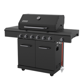Megamaster Apex Series 6 Burner Black Patio Gas Braai with Cover