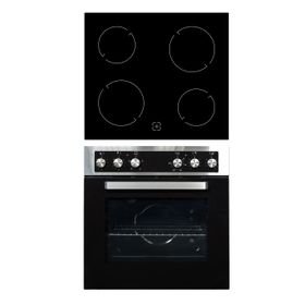 Falco - 60CM Combi Oven & Ceran Hob Set, 4 Function - Stainless Steel