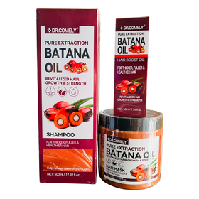 Dr. Comely Batana Shampoo , Hair Mask & Hair Oil