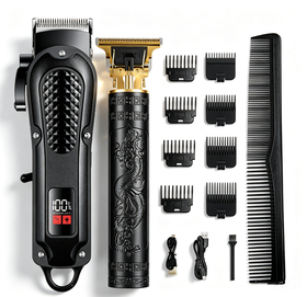 2Piece/Set Professional Hair Clipper Trimmer Set for Men with a Comb