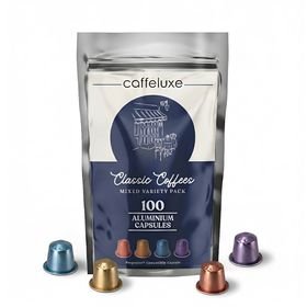Cafféluxe Classic 100 Aluminium Nespresso Compatible Coffee Capsules