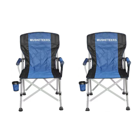 MUSKETEERS Folding Camping Chair Pack of 2 - Heavy Duty Outdoor Chair
