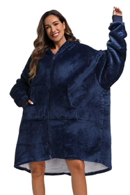 Winter Oversized Fleece Hooded  Blanket