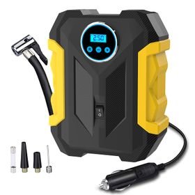 Multifunctional Portable Digital Air Pump Compressor - Black/Yellow