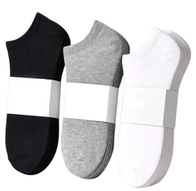 12-Pack Secret Socks - Black, White & Grey