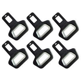 6pk Car Seat Belt Buckle , Auto Belt Buckle Fastener & Bottle Opener, Black