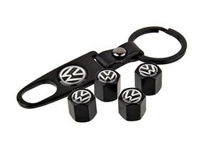 Fancy Tyre Valve Caps with Key Ring - VW
