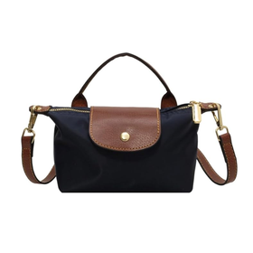 Mini Nylon Crossbody Bag - Black