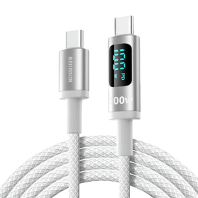 100W USB C Cable 1M USB C to USB C Cable PD Fast Charging with LED Display