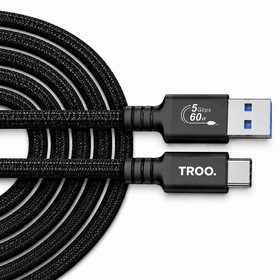 TROO Certified 60W Fast Charge USB Type-C Braided Cable Android Auto Ready